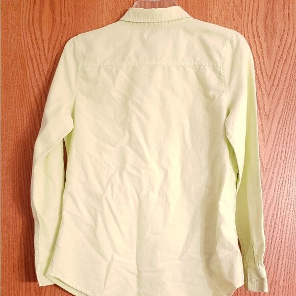 Old Navy Lime Green Button Down Blouse Sz SP - Picture 3 of 3